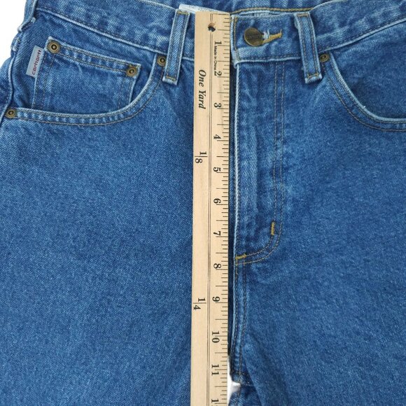 Carhartt Relaxed Fit Jeans Mens Size 30 x 33 Denim 5 Pocket Tapered Leg B17 DST - Picture 4 of 15